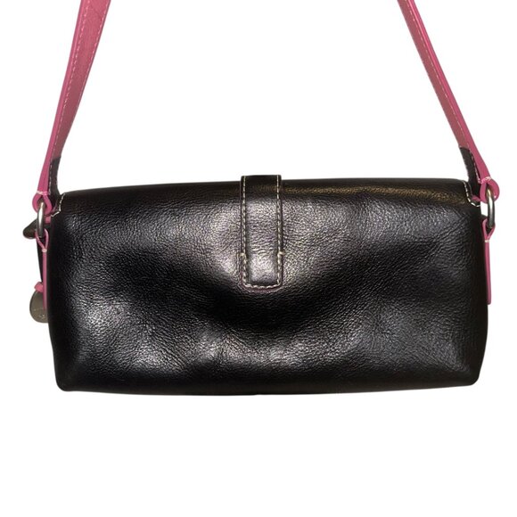 Dooney & Bourke Medium East/West Hearts Buckle Flap Leather Bag - Picture 6 of 10